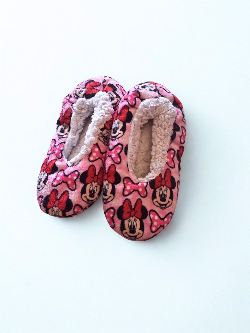 Pink Minnie Mouse Cozy Slippers